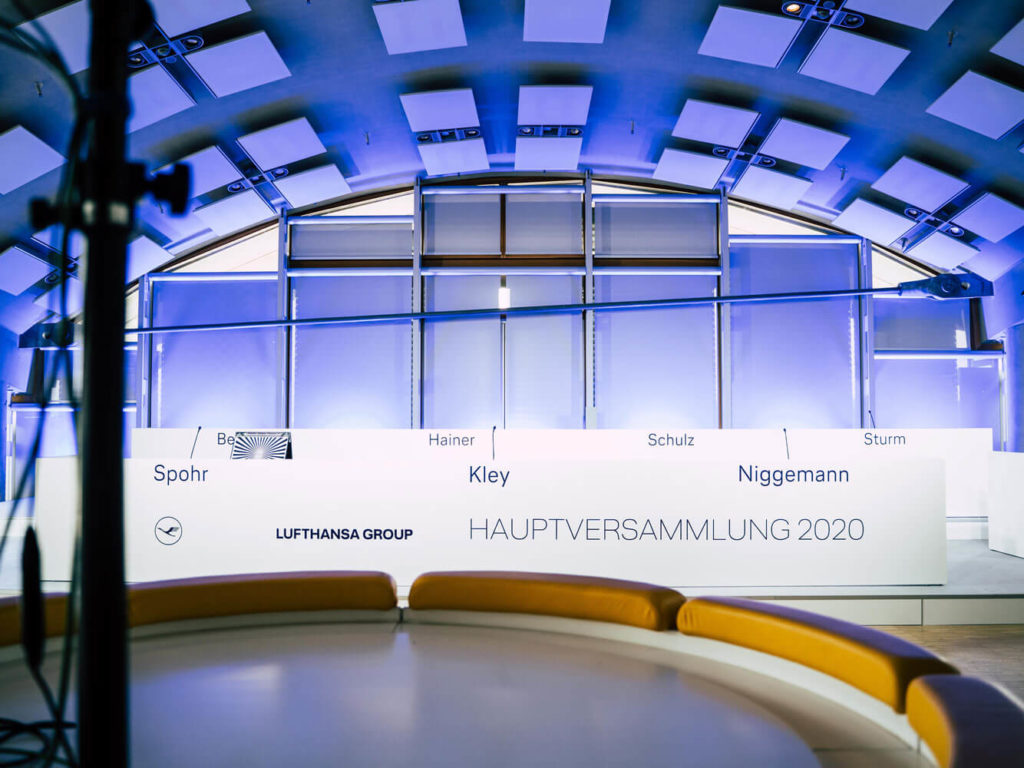 Virtuelle Hauptversammlung der Lufthansa Group - Rednerpult